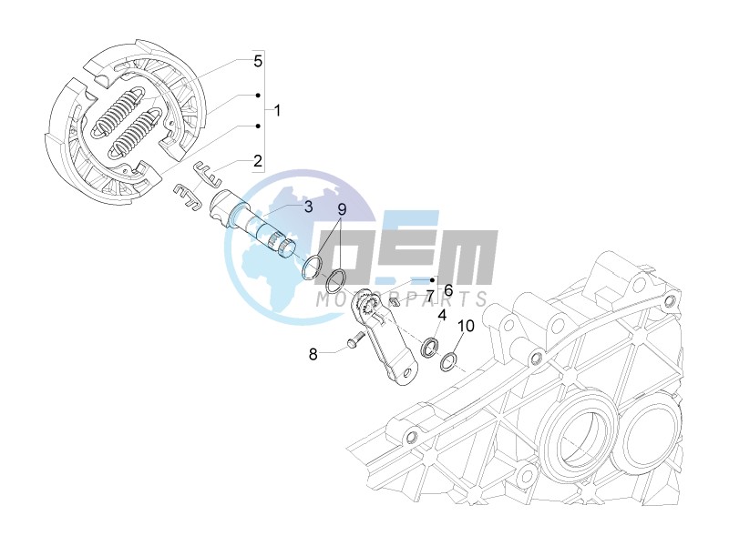 Rear brake - Brake jaw