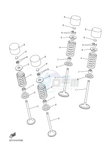 WR250R (BN32 BN31 BN33) drawing VALVE