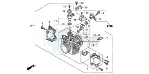 TRX420TE FOURTRAX ES drawing THROTTLE BODY