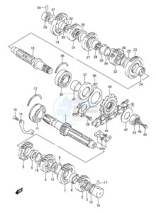 GSX-R1100W (E28) drawing TRANSMISSION