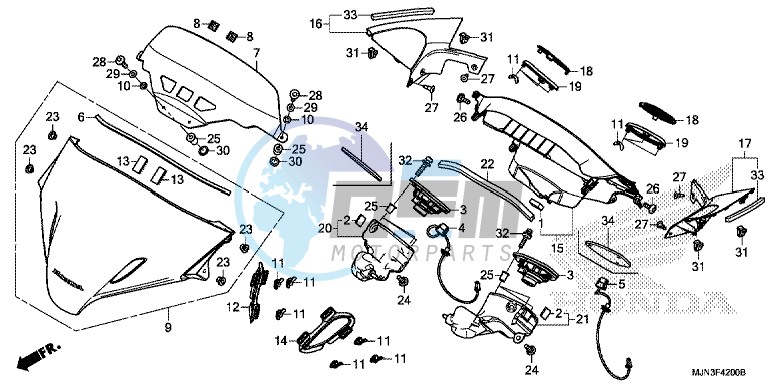 METER VISOR/ SPEAKER UNIT