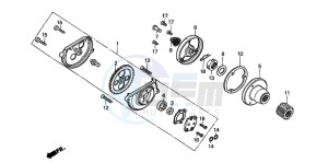 XR200R drawing OIL PUMP