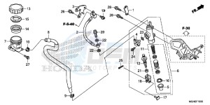 VFR1200XDE CrossTourer - VFR1200X Dual Clutch 2ED - (2ED) drawing RR. BRAKE MASTER CYLINDER