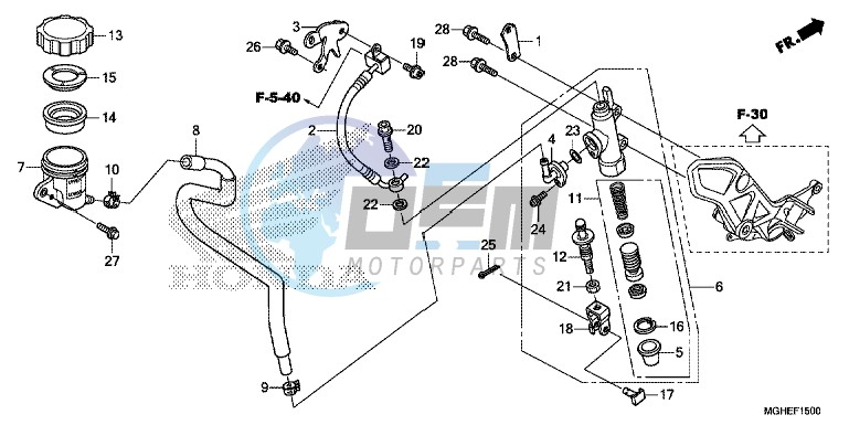 RR. BRAKE MASTER CYLINDER