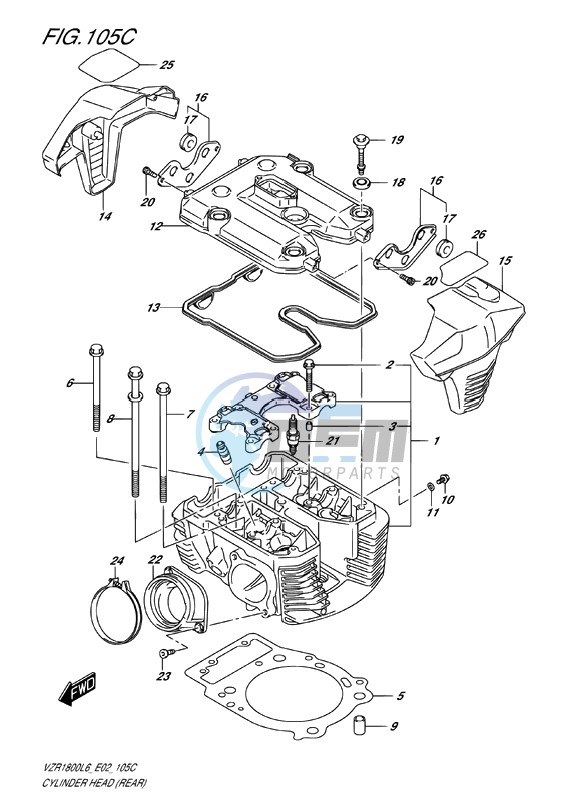 CYLINDER HEAD (REAR)