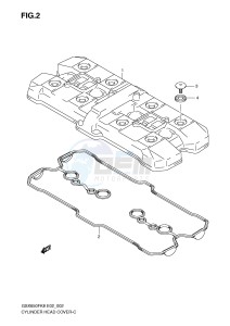 GSX650F (E2) Katana drawing CYLINDER HEAD COVER