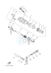 YFM700FWB KODIAK 700 (B16E) drawing SHIFT CAM & FORK