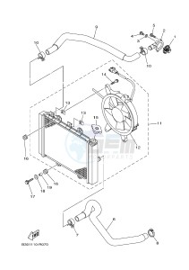 YFM700FWBD YFM70KPSH KODIAK 700 EPS SPECIAL EDITION (B329) drawing RADIATOR & HOSE