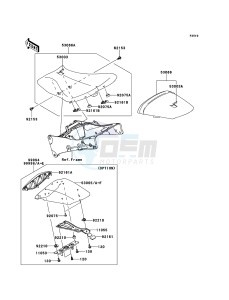 NINJA ZX-6R ZX600R9F FR GB XX (EU ME A(FRICA) drawing Seat