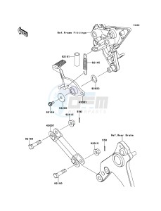 Z1000SX ABS ZX1000HCF FR GB XX (EU ME A(FRICA) drawing Brake Pedal