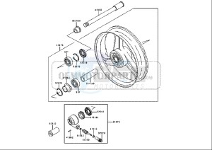 ZZR 600 (EU) drawing FRONT WHEEL