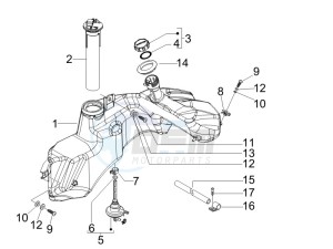 GTV 125 4T Navy (Euro 3) drawing Fuel Tank