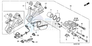 CBF600NA9 UK - (E / ABS MKH) drawing REAR BRAKE CALIPER