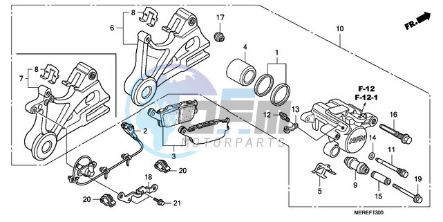 REAR BRAKE CALIPER