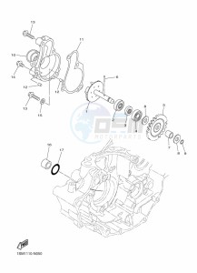 WR250F (2GBM) drawing WATER PUMP