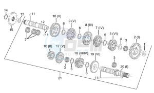 MX 125 supermotard drawing Transmission 6 speed