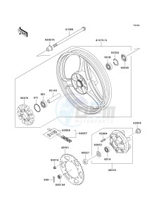 EX 250 F [NINJA 250R] (6F-7F) F6F drawing REAR WHEEL_CHAIN