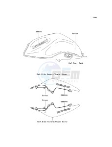 ZR 750 L [Z750 AU] (L7F-L8F) L7F drawing DECALS-- GREEN- --- L7F- -