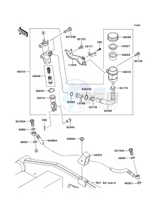 Z750R ZR750NBF FR GB XX (EU ME A(FRICA) drawing Rear Master Cylinder