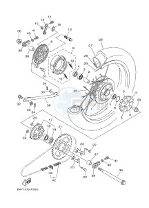 YB125 (2CS8) drawing REAR WHEEL