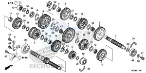 VFR1200XE CrossTourer - VFR1200X 2ED - (2ED) drawing TRANSMISSION (VFR1200X/XA/XL)