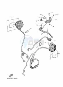 MT-09 MTN890D-U (BNF1) drawing HANDLE SWITCH & LEVER