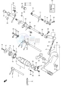 LT-Z250 (E19) drawing GEAR SHIFTING