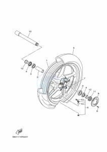 MT-10 MTN1000 (B5Y1) drawing FRONT WHEEL