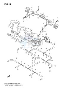 GSX1300BK (E3-E28) drawing THROTTLE BODY HOSE JOINT