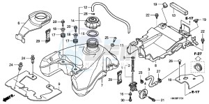 TRX400XD TRX400XD Australia - (U) drawing FUEL TANK (TRX400EX8/X9/XC/XD)