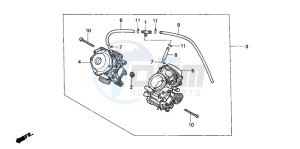 VT600CD drawing CARBURETOR (ASSY.)