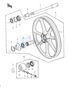 KZ 750 H [LTD] (H1) [LTD] drawing FRONT WHEEL_HUB -- 80 H1- -