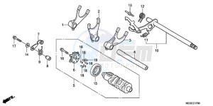 VT750C9 Europe Direct - (ED / MME) drawing GEARSHIFT DRUM