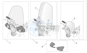 Scarabeo 125-150-200 (eng. Rotax) drawing Acc. - Windshields