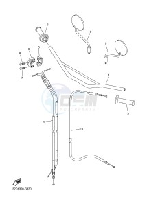 WR250R (32DR) drawing STEERING HANDLE & CABLE