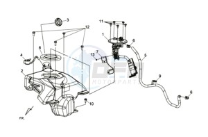 HD2 200EFI drawing FUEL TANK - FUEL CUT