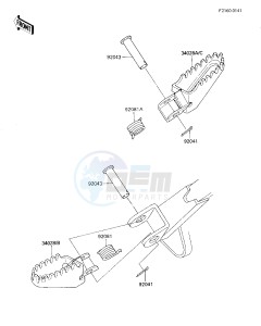 KX 80 L N [KX80] (L2-N3) [KX80] drawing FOOTRESTS