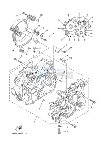 YFM350A YFM35GTXH GRIZZLY 350 2WD (B149) drawing CRANKCASE