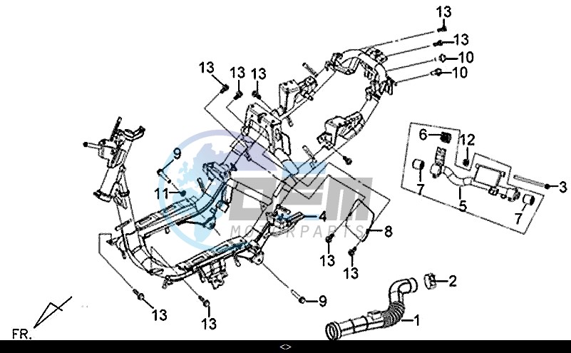 FRAME BODY ENGINE MOUNT