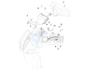 Liberty 150 iGet 4T 3V ie ABS (EMEA) drawing Front headlamps - Turn signal lamps