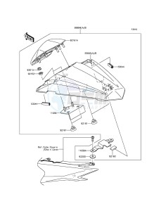 NINJA_300_ABS EX300BFFA XX (EU ME A(FRICA) drawing Accessory(Single Seat Cover)