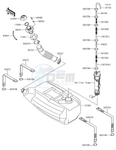 JET SKI STX-15F JT1500AGF EU drawing Fuel Tank