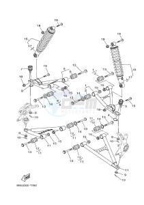 YFM450FWBD KODIAK 450 EPS (BB5A) drawing FRONT SUSPENSION & WHEEL