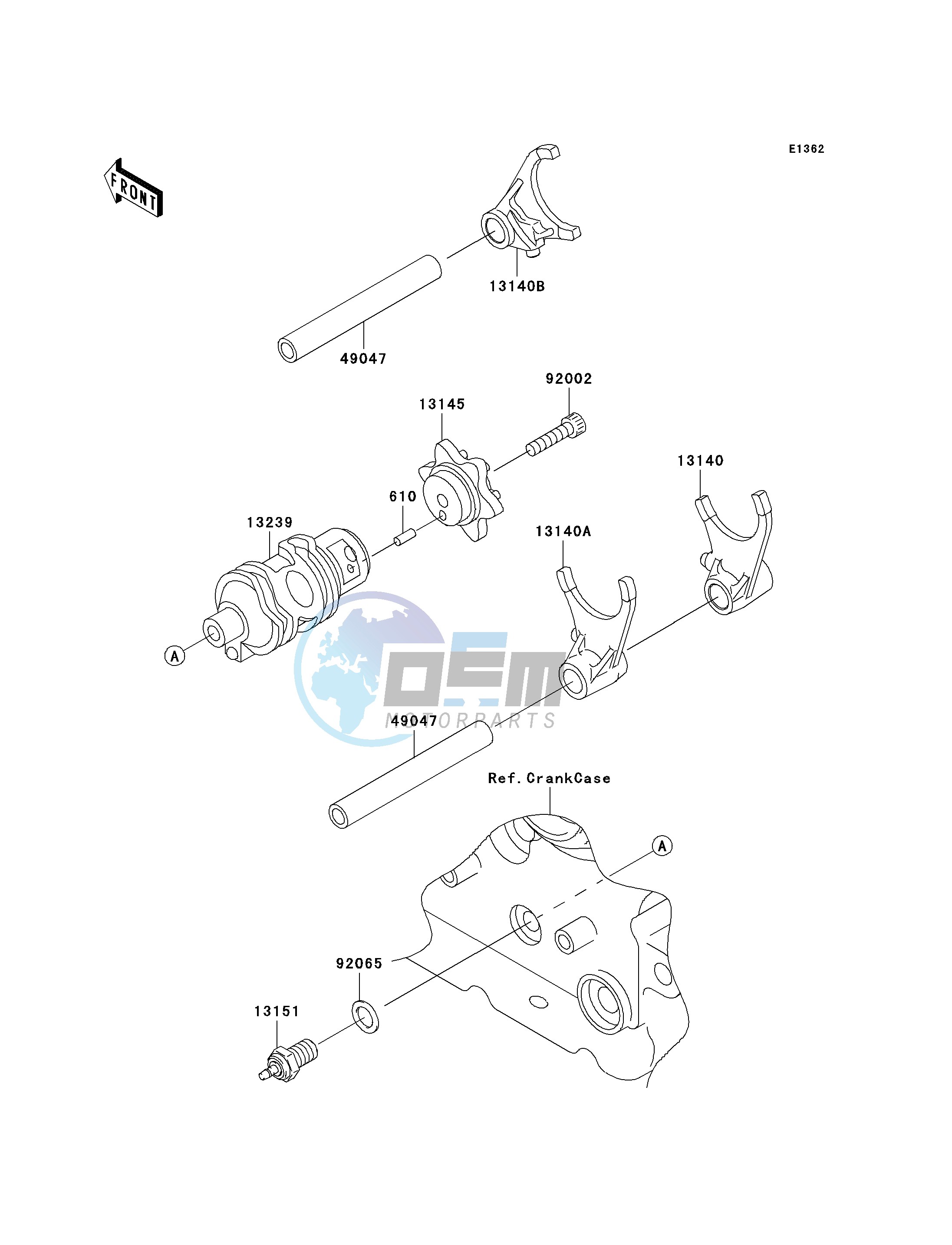 GEAR CHANGE DRUM_SHIFT FORK-- S- -