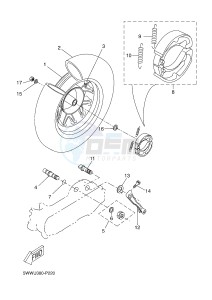 CW50 BOOSTER SPIRIT (5WWT 5WWT) drawing REAR WHEEL