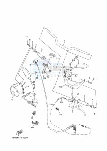 XTZ690 XTZ7N (BHL1) drawing STEERING HANDLE & CABLE