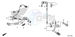 VFR1200XDF CrossTourer - VFR1200X Dual Clutch 2ED - (2ED) drawing PEDAL