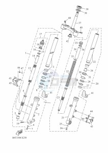 TRACER 7 MTT690 (B4T3) drawing FRONT FORK