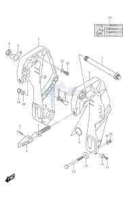 DF 25A drawing Clamp Bracket - w/Power Tilt