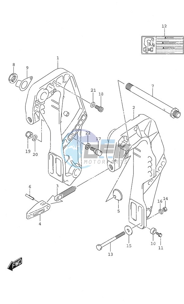 Clamp Bracket - w/Power Tilt